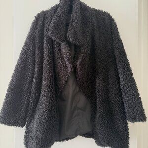 Black teddy jacket with collar